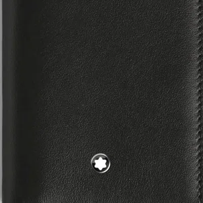Montblanc Leather Wallet With Logo In Brown
