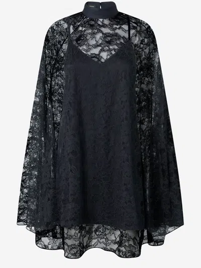 Pinko Lace Mini Dress In Blue