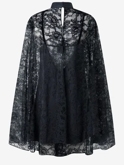 Pinko Lace Mini Dress In Blue