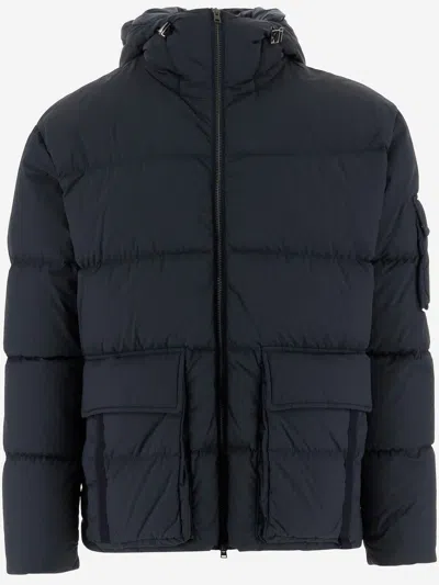 Herno Hooded Padded Jacket In Blue