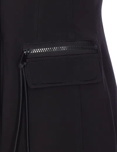 Pinko Sleeveless V-neck Fitted Jacket Pockets In Black