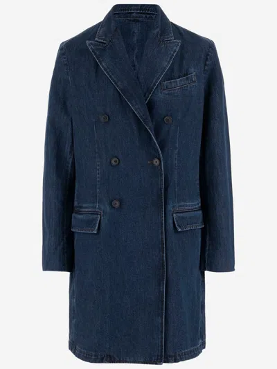 Polo Ralph Lauren Cotton Denim Short Coat In Blue