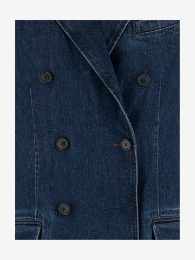 Polo Ralph Lauren Cotton Denim Short Coat In Blue