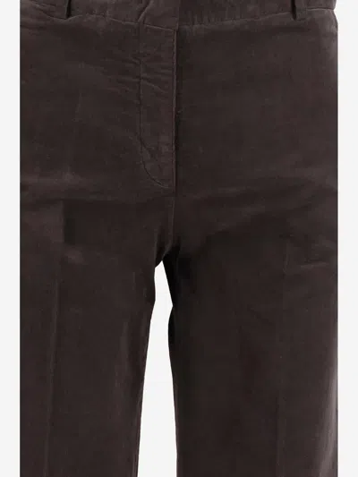 Ql2 Stretch Cotton Melody Pants In Brown