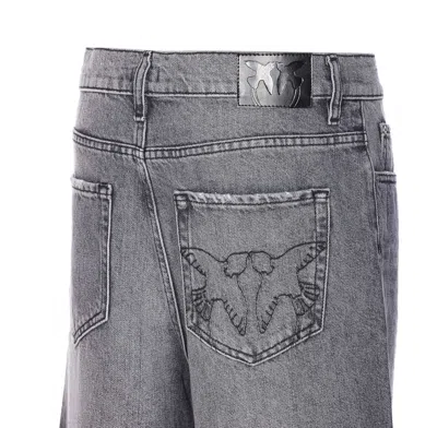 Pinko Estelle Egg Belt Loops Trousers In Gray