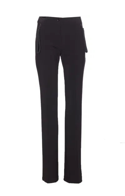 Pinko Tailored Trousers Featuring Zip Pockets In Black
