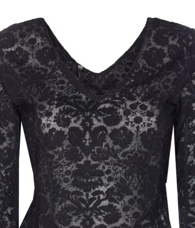 Pinko Michetti Long Sleeves Top In Black