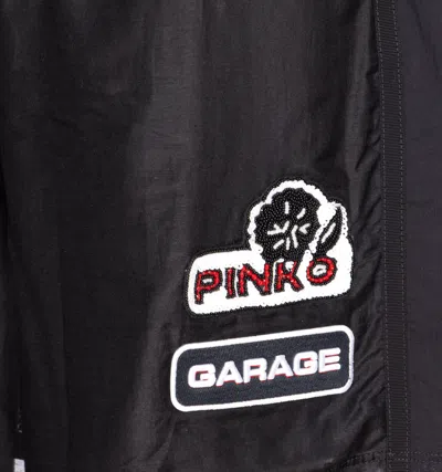 Pinko Bermuda Shorts With Back Pocket And Elasticized Waist In Black
