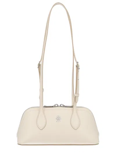 Bally Praline S Shoulder Bag Adjustable Straps In White