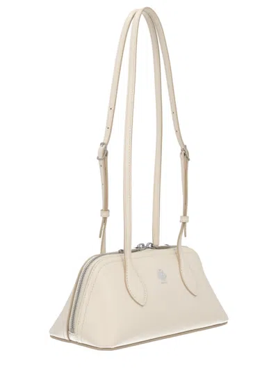 Bally Praline S Shoulder Bag Adjustable Straps In White