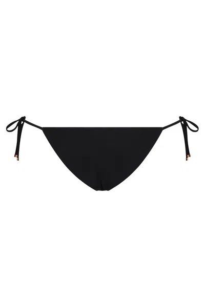 Celine Triomphe Tie Side Bikini Hipster In Black