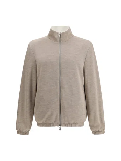 Brunello Cucinelli Reversible Zip-up Lightweight Jacket In White