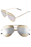Dior Split Two-tone Metallic Aviator Sunglasses In Nocolor