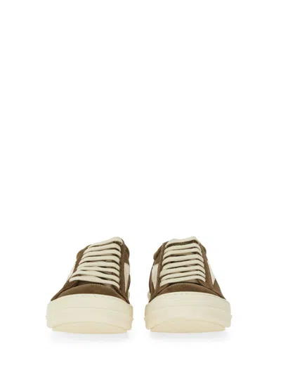 Rick Owens Suede Low-top Sneakers In Brown