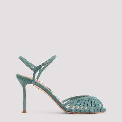Aquazzura 85mm Hold Me Cut-out Heeled Sandals In Blue