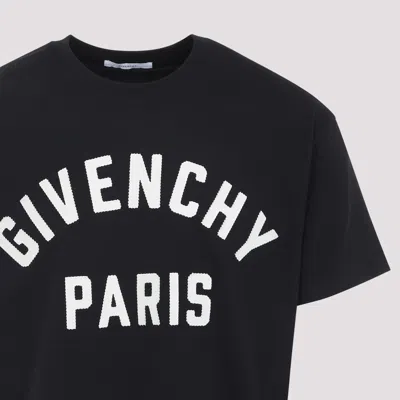Givenchy Men Black Crewneck T-shirt With Maxi Logo Lettering On The Front In Cotton Man