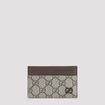 Gucci Men Gg Cardholder With Gg Details In Neutral