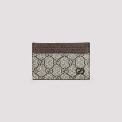 Gucci Men Gg Cardholder With Gg Details In Neutral