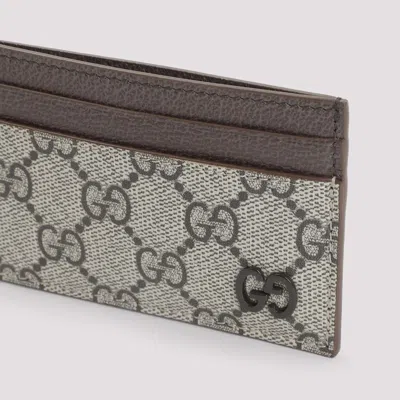 Gucci Men Gg Cardholder With Gg Details In Neutral