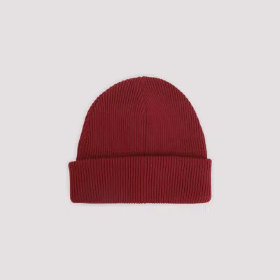 Gucci Bordeaux Horsebit Beanie Hat In Red