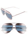 Dior Split Two-tone Metallic Aviator Sunglasses In Pink/blue