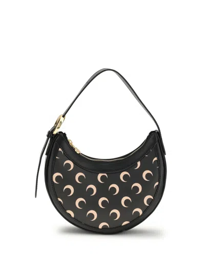 Marine Serre Moon Mini Shoulder Bag In Black