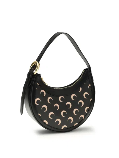 Marine Serre Moon Mini Shoulder Bag In Black