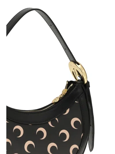 Marine Serre Moon Mini Shoulder Bag In Black
