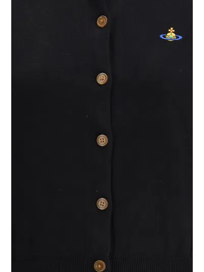 Vivienne Westwood Knitwear Crewneck Embroidered Logo Long Sleeves In Blue