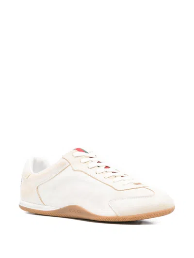 Gucci Women Leather Sneakers In White