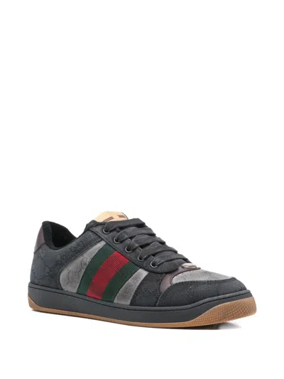 Gucci Gg Fabric Screener Sneakers In Black
