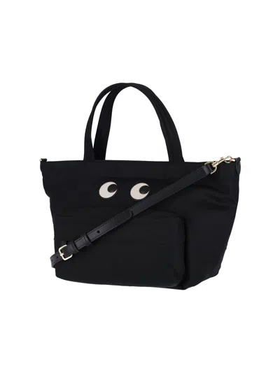 Anya Hindmarch Women Black Nylon Mini Eyes Handbag