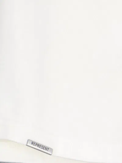 Represent White Crew Neck T-shirt With Graphic Print On Front And Back In Cotton Man In White