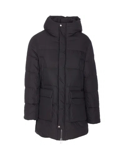Tatras Hooded Padded Jacket Quilted Design In Black