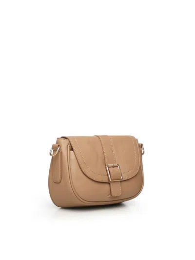 Biasia Leather Mini Crossbody Bag In Nude