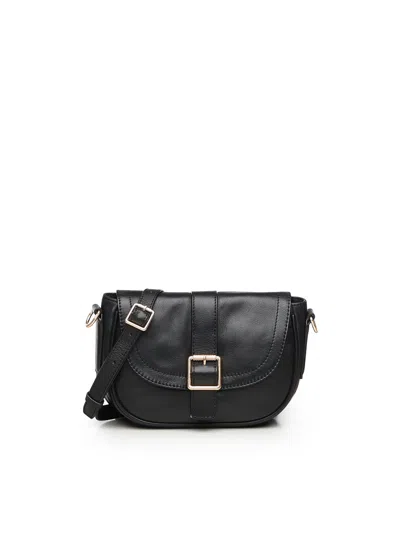 Biasia Leather Mini Crossbody Bag In Black