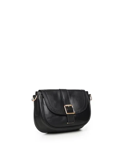 Biasia Leather Mini Crossbody Bag In Black