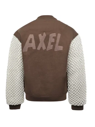 Axel Arigato Embroidered-logo Bomber Jacket In Brown
