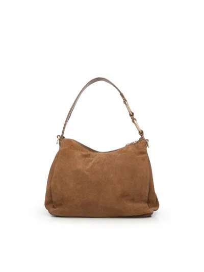 Biasia Zip Detail Shoulder Bag In Brown