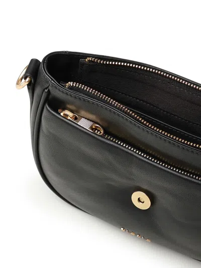 Biasia Leather Mini Crossbody Bag In Black