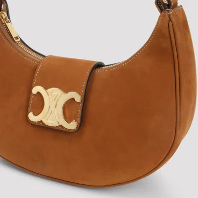Celine Women Medium Ava Triomphe Leather Crossbody Bag In Sand