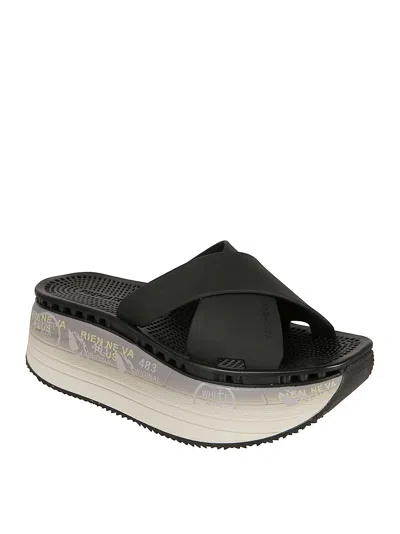 Premiata Moura Platform Sandals In Black