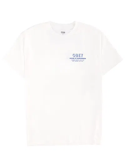 Obey House Of Subversion T-shirt In White