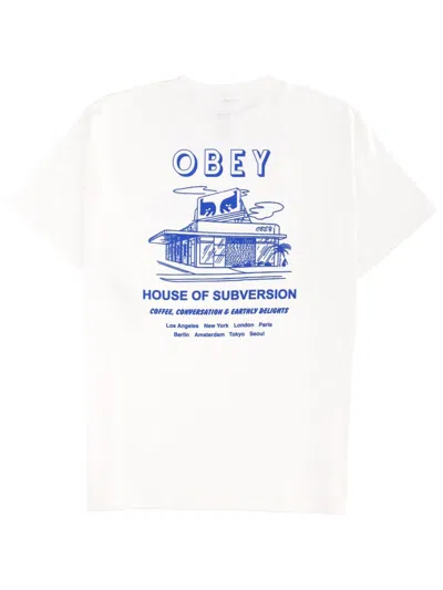 Obey House Of Subversion T-shirt In White