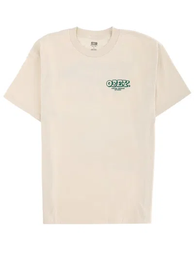 Obey Knowledge & Growth T-shirt In Neutral
