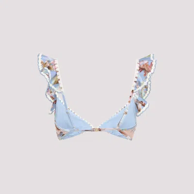 Zimmermann Awaken Crochet Tri Bikini Top In Multi