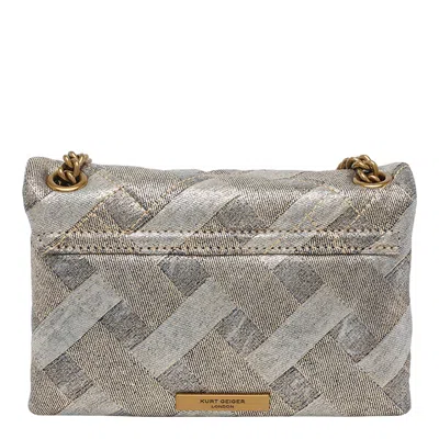 Kurt Geiger Mini Kensington Soft Crossbody Bag In Gray
