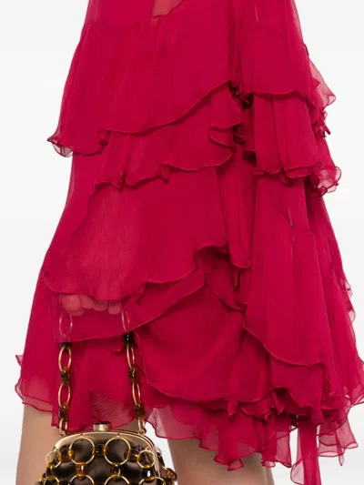 Chloé Silk Dress In Red