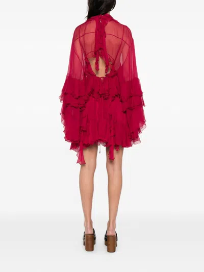 Chloé Silk Dress In Red