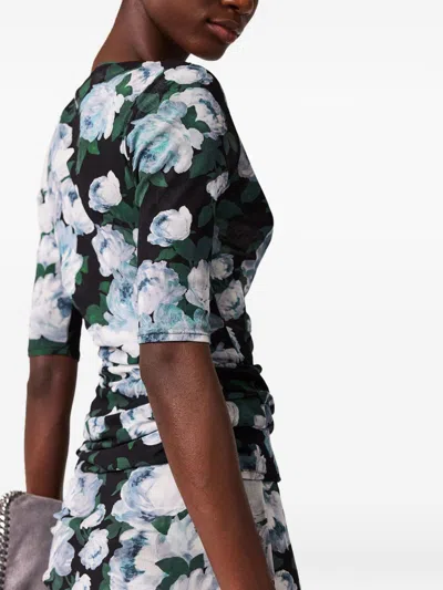 Stella Mccartney Stella Mc Cartney Bunch Of Roses Mesh Top In Green